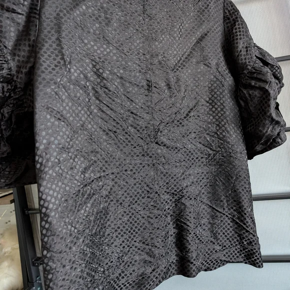 Club Monaco Black Ruffled Boxy Blouse - Picture 6 of 9